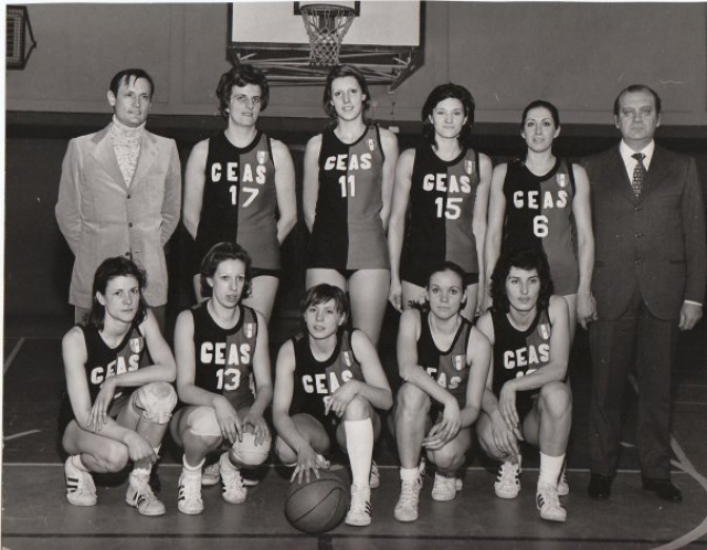 La formazione del Geas 1970/71 con Luisito Trevisan e l'ing. Maumary.